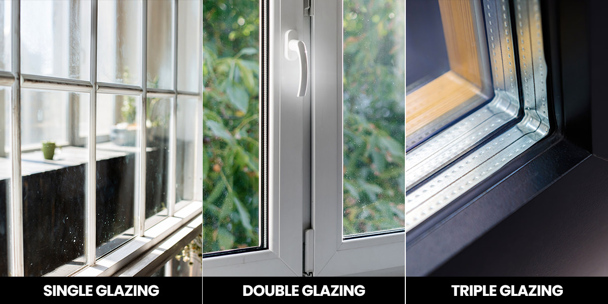 Comparisons between Single vs. Double vs. Triple Glazing